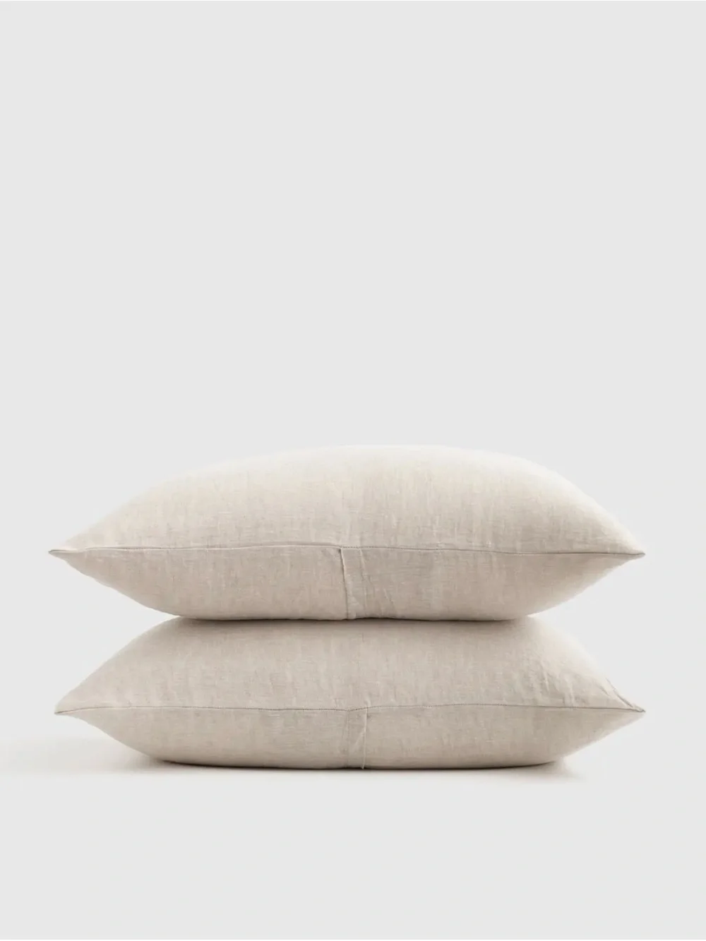 European Linen King Sham Set in Natural Chambray - Retail $50